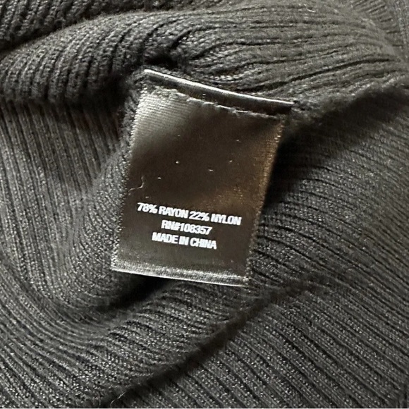 NWT Worthington Black Super Soft Long Sleeve Sweater Top mock neck size M - Picture 7 of 8